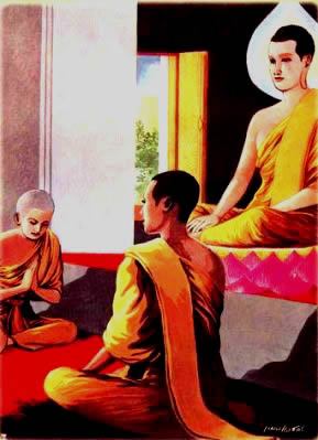 พระสารีบุตร บวชให้สามเณรราหุล